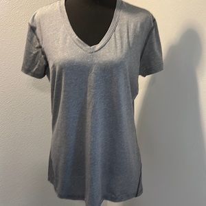 Energy Zone Gray Striped Short Sleeve Tee